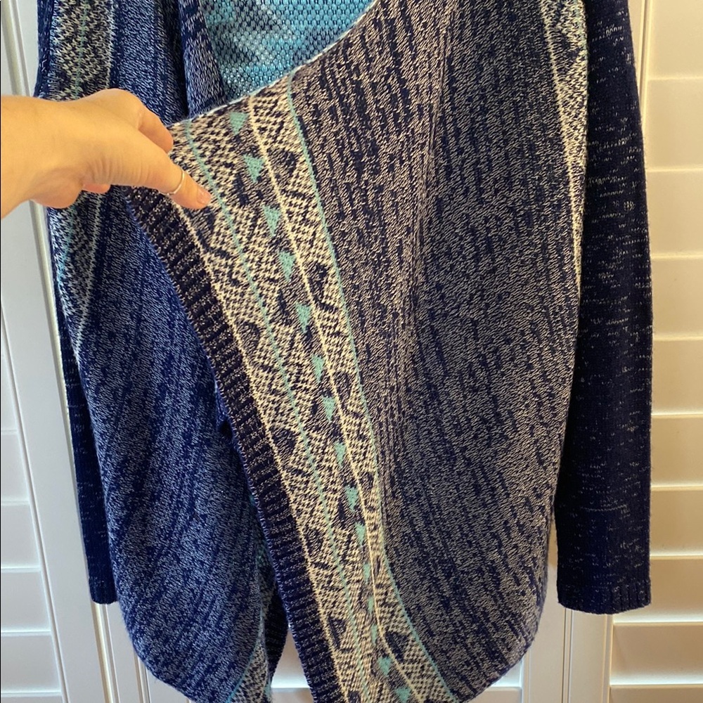 Miami southwestern Blue Patterned Sweater - Picture 2 of 5
